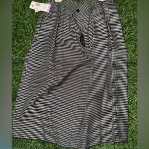 Black and White Plaid Skirt
